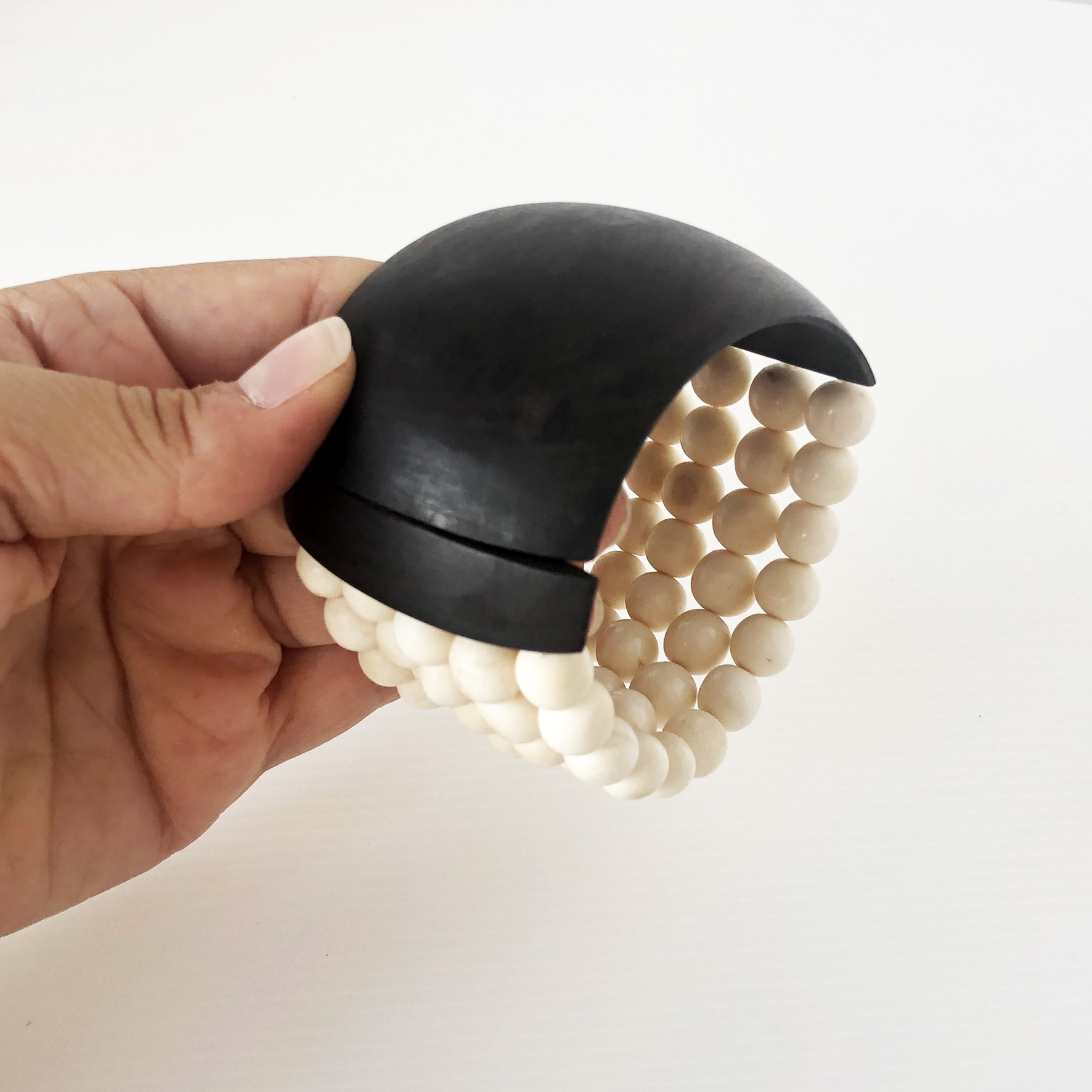 Bracciale con fascione in ebano