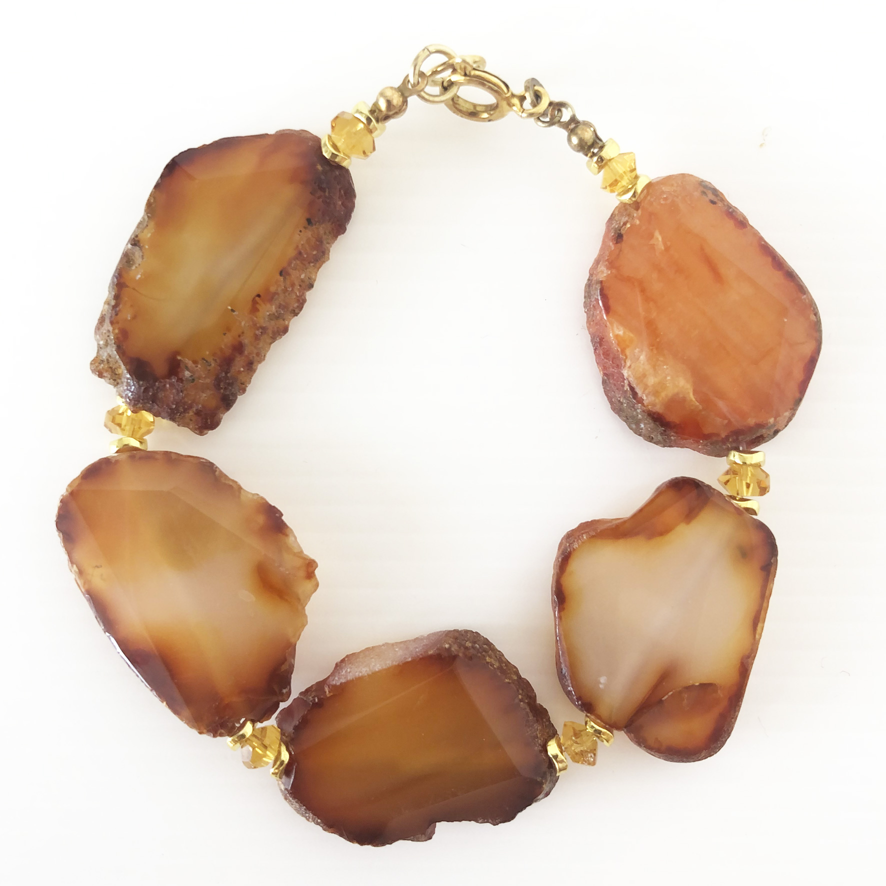 Bracciale con pietre di corniola