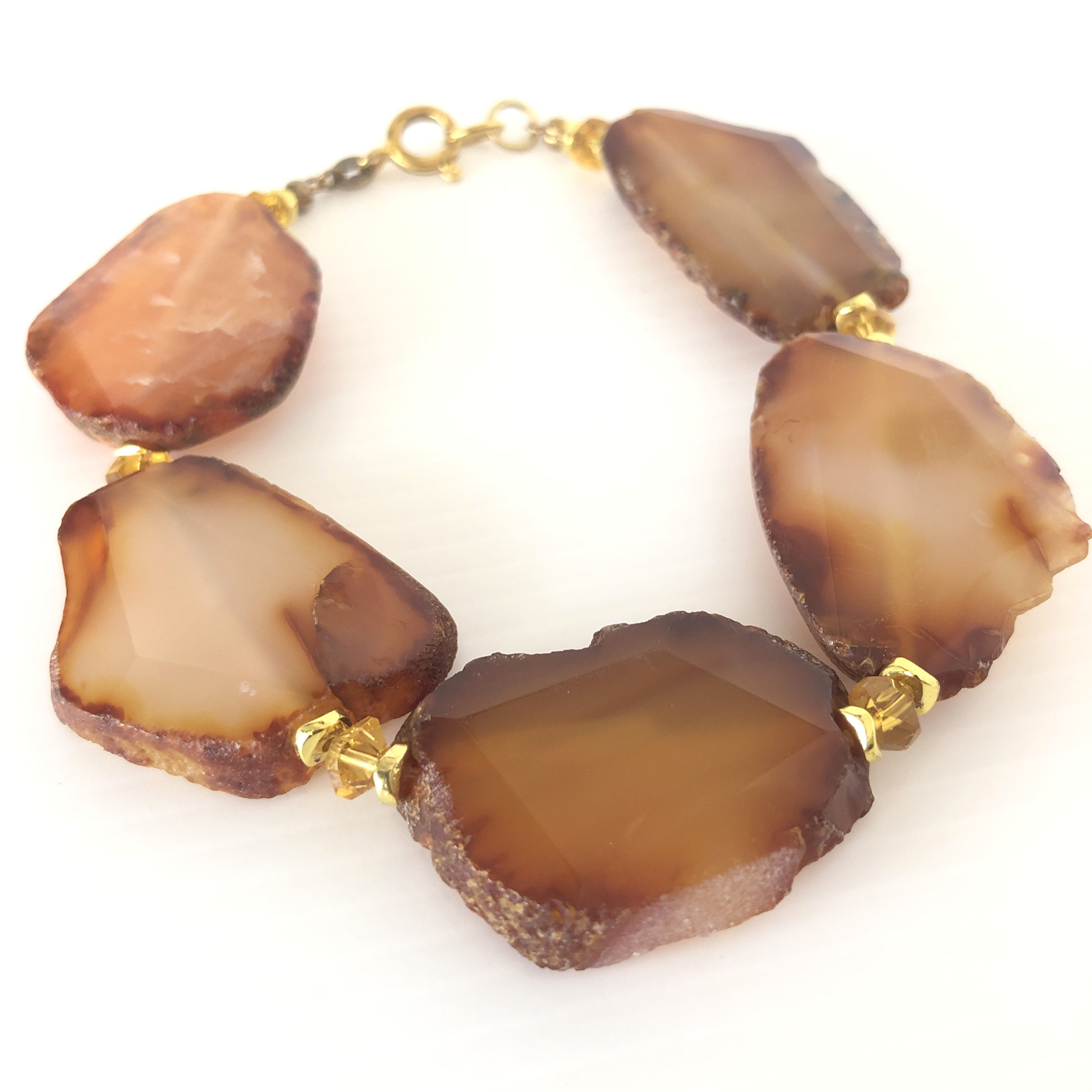 Bracciale con pietre naturali di corniola