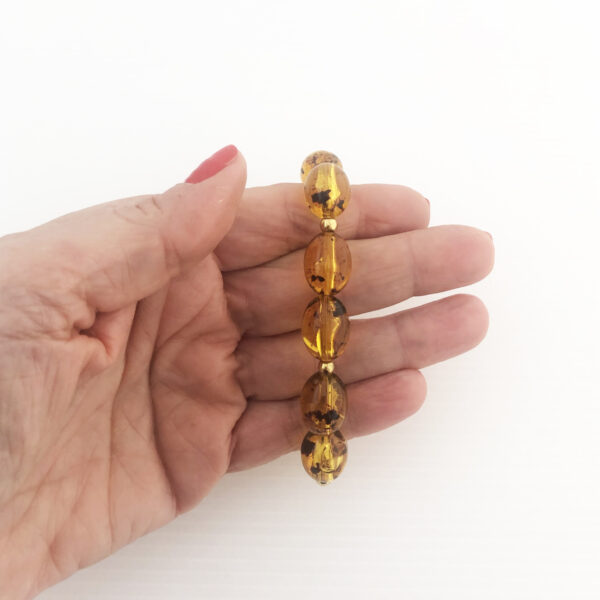 Bracciale con sfere di ambra