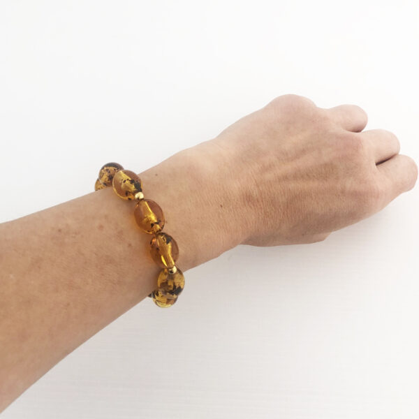 Bracciale con sfere gialle