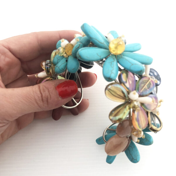 Bracciale con turchesi e pietre dure