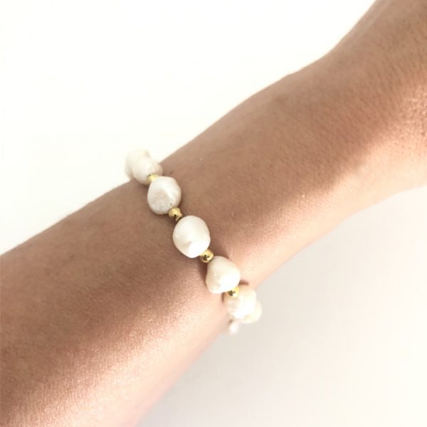 Bracciale di perle barocche e perline