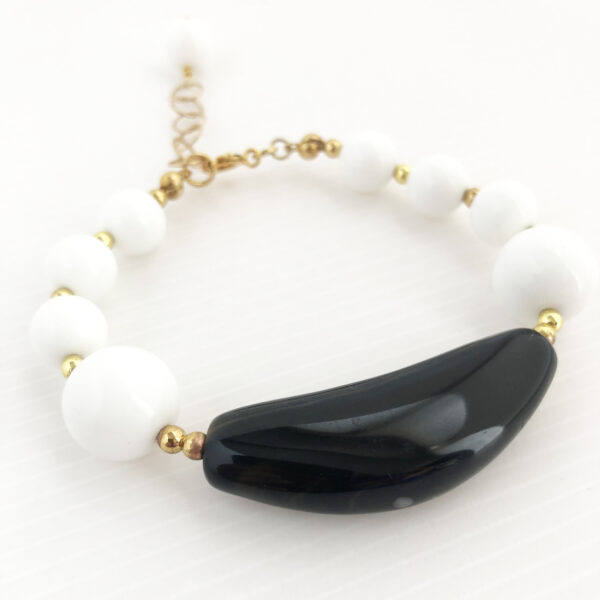 Bracciale in agata bianca
