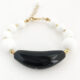 Bracciale in agata bianca con onice