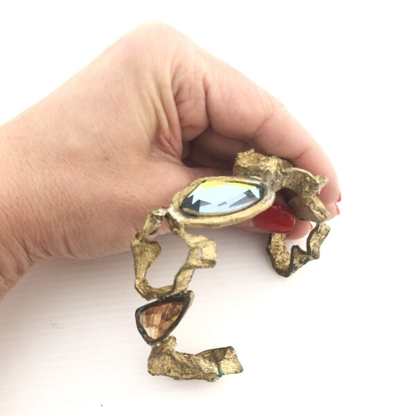 Bracciale in bronzo con cristalli cromo