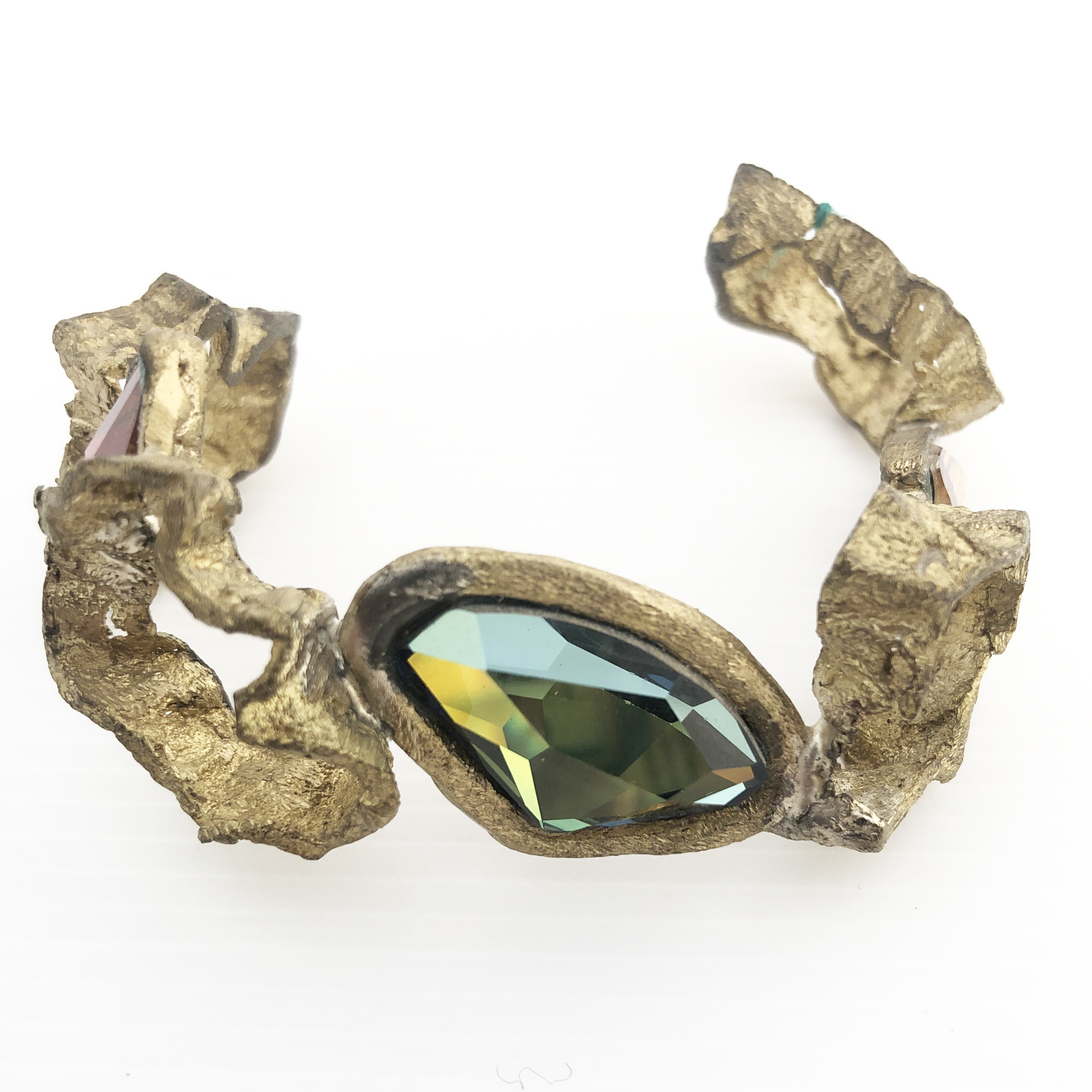 Bracciale in bronzo con cristalli