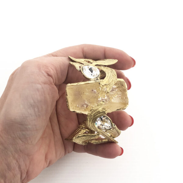 Bracciale in bronzo con pietre naturali