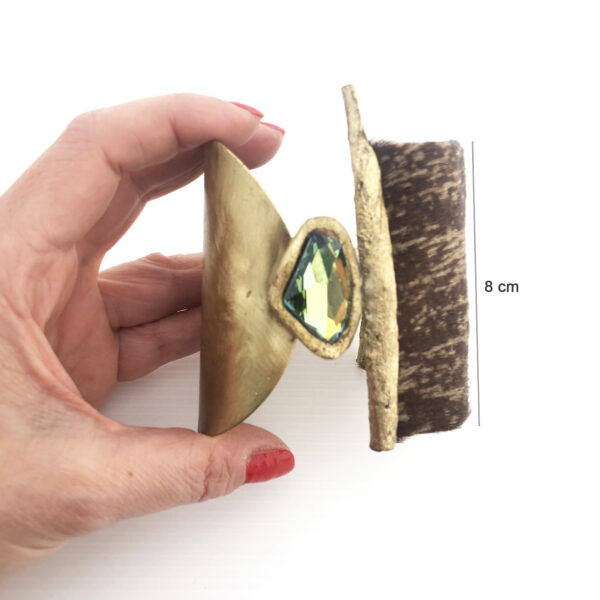 Bracciale in cavallino e pietre dure