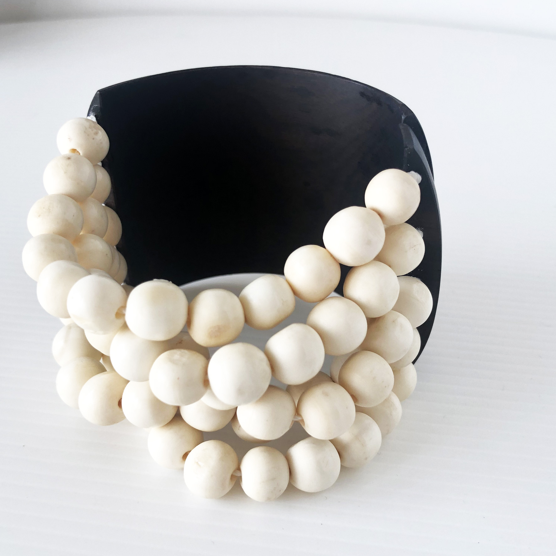 Bracciale in ebano e corno