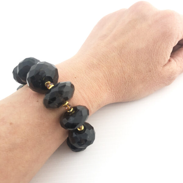 Bracciale in onice fumè