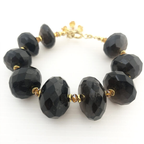 Bracciale in onice sfaccettato