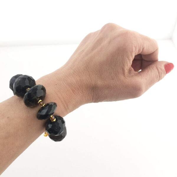 Bracciali in onice fumè e quarzo citrino