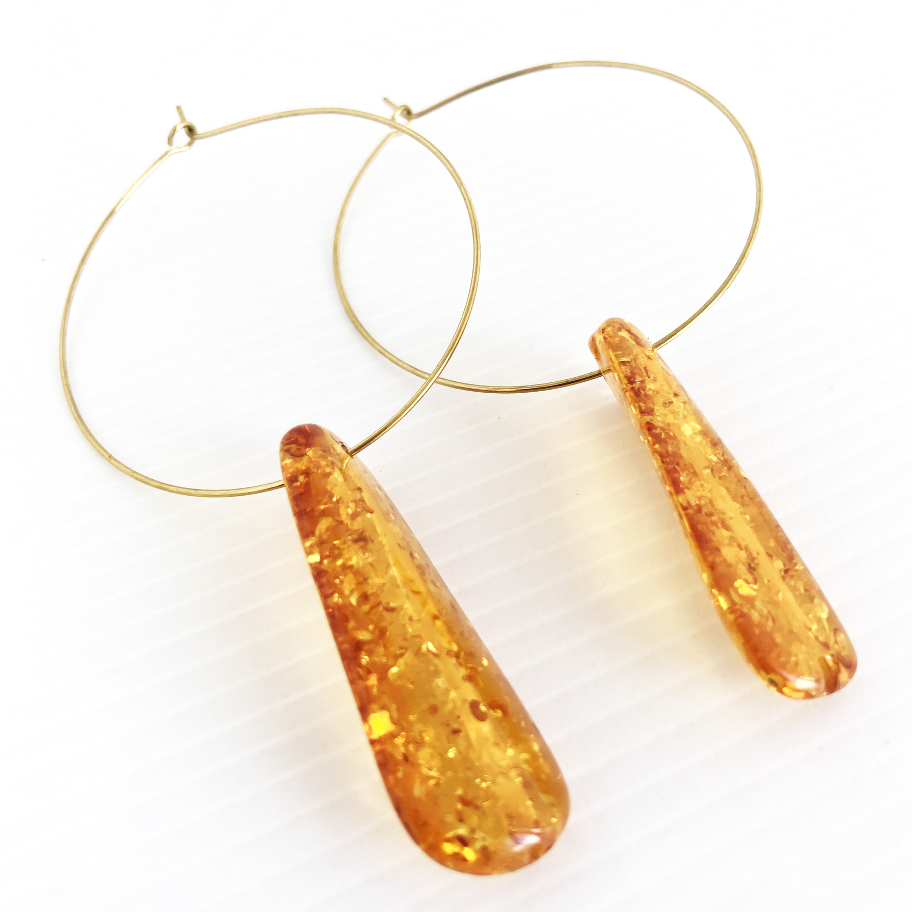 Cerchi argento con ambra