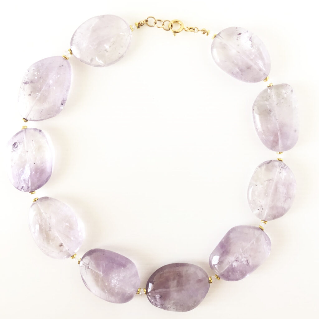 Collana con ametista lilla