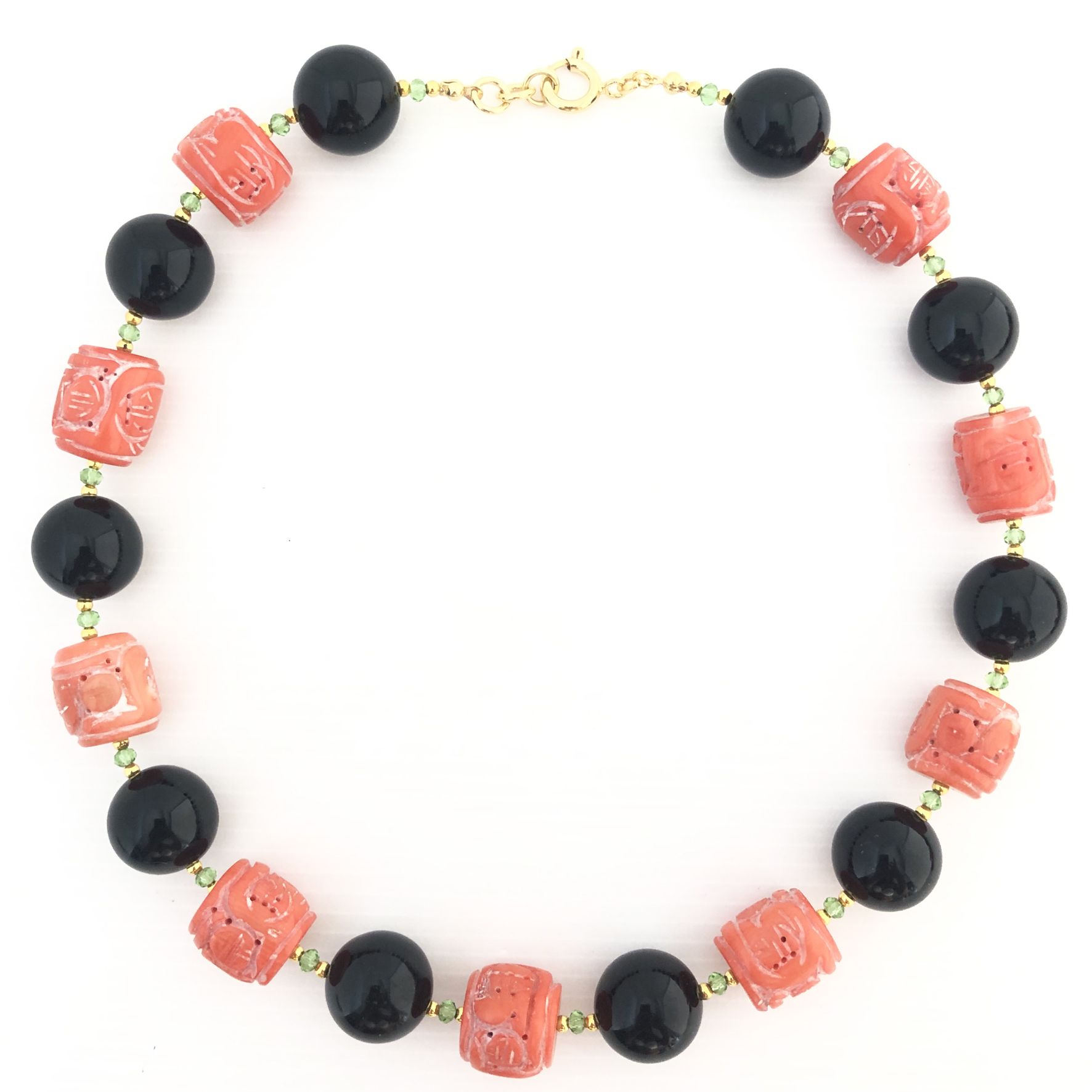 Collana con onice e corallo