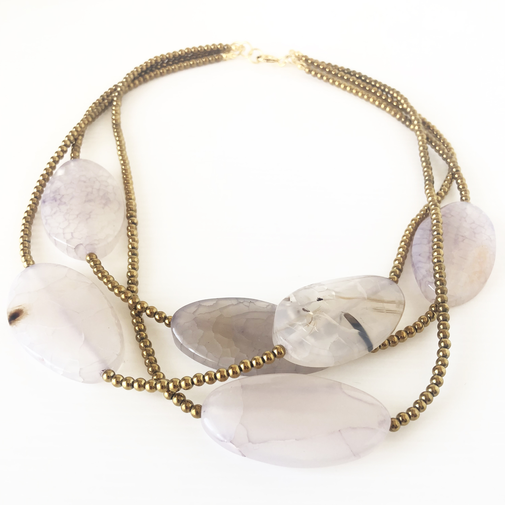 Collana con pietre in ametista