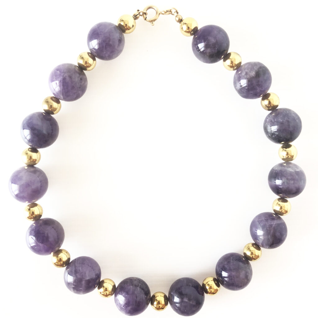 Collana di ametista ed ematite