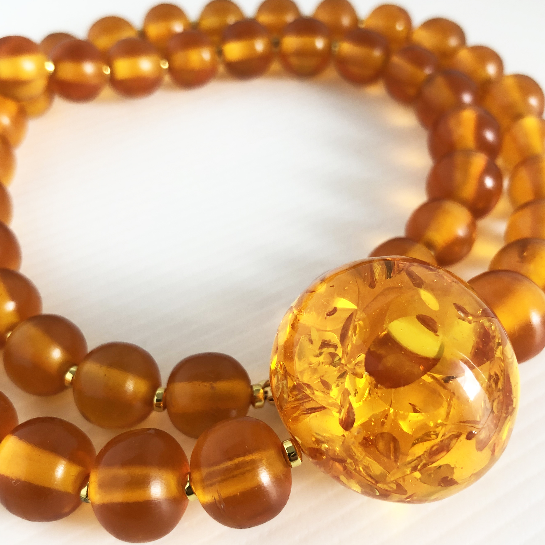 Collana in pasta di ambra