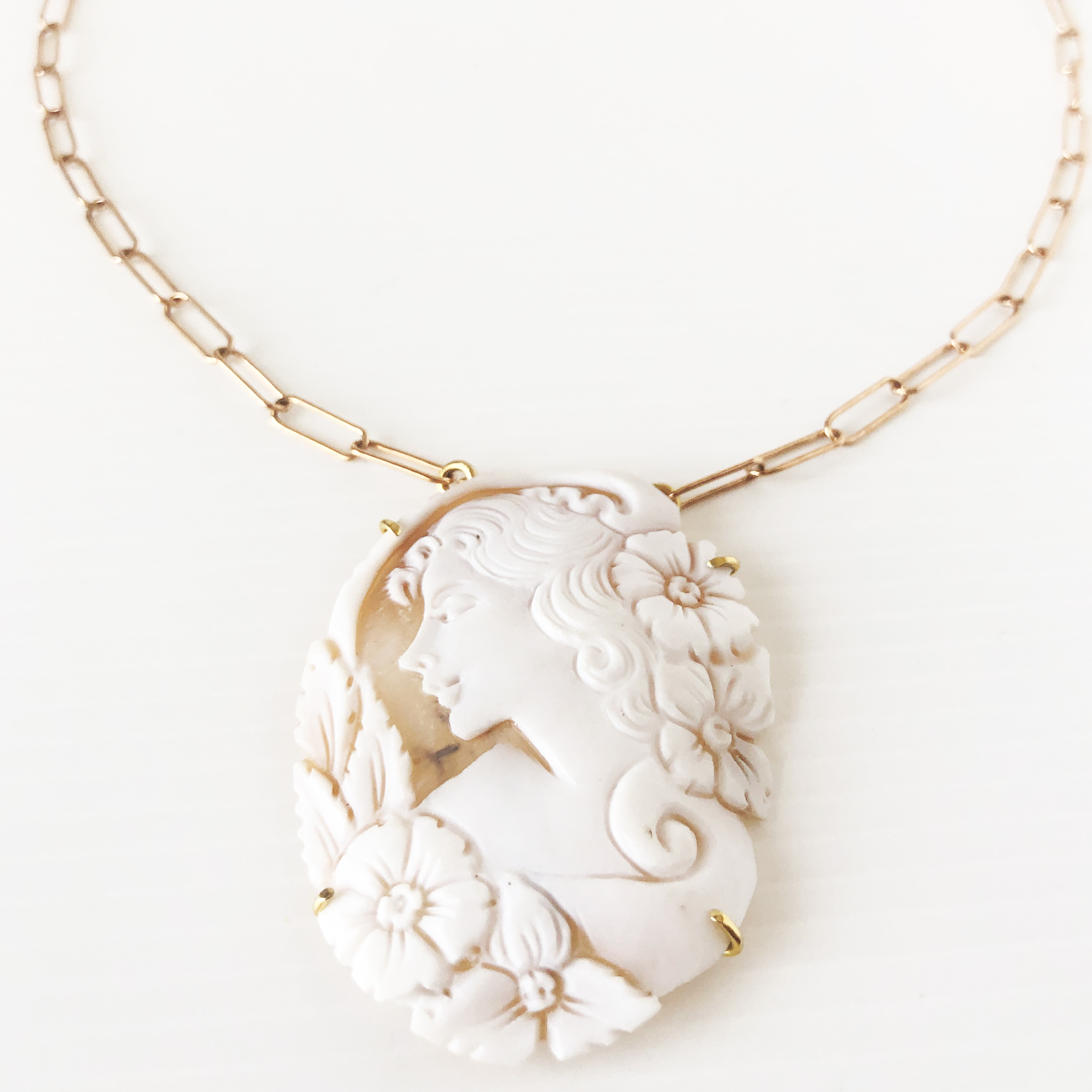 Collana maglia gucci in argento rosa