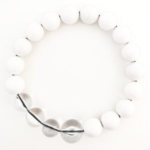 Collier in acrilico bianco