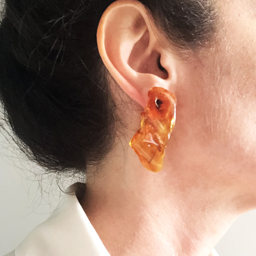 Orecchini Pendenti In Argento Sterling E Ambra Baltica Con CZ - Gioielli Unici E Ipoallergenici In Elegante Scatola Regalo