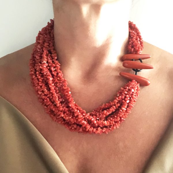 collana torchon in corallo