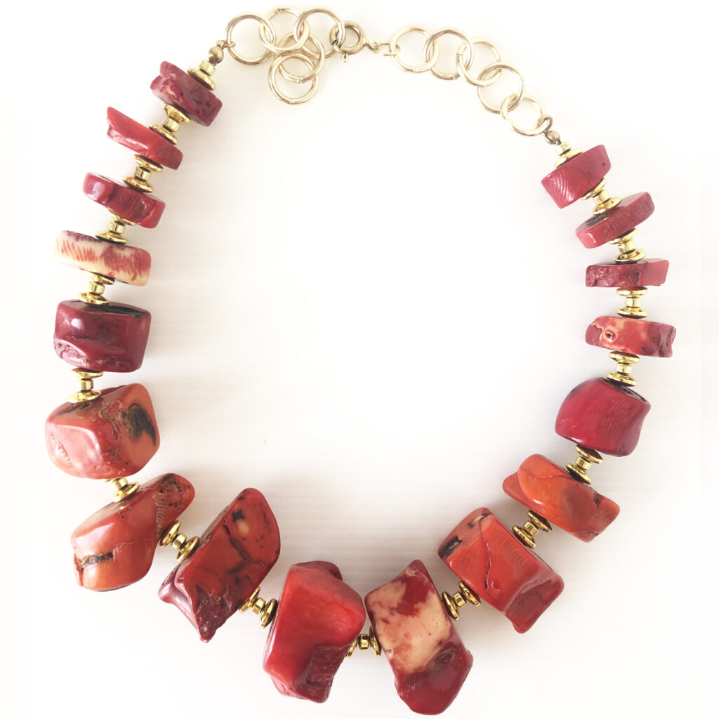 Collana corallo bambù